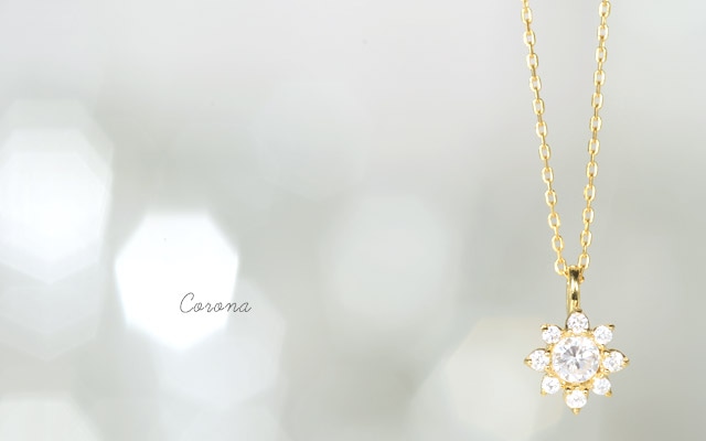 K18 diamond necklace K18 ダイヤモンド ネックレス Corona