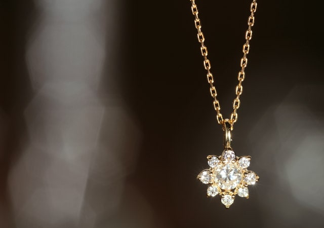 K18 diamond necklace K18 ダイヤモンド ネックレス Corona