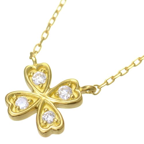 K18 diamond necklace K18 ダイヤモンド　ネックレス tender clover  