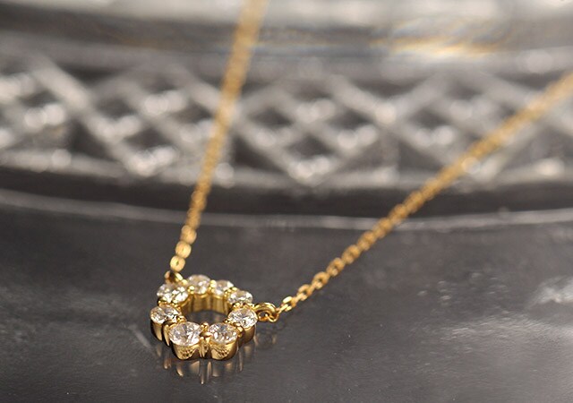 K18 diamond necklace K18 ダイヤモンド　ネックレス tender wreath