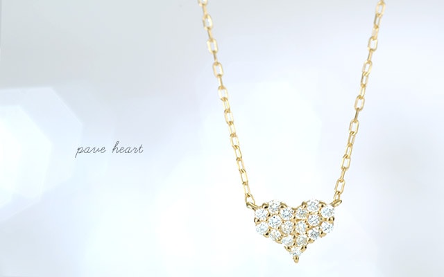 K18 diamond necklace K18 ダイヤモンド　ネックレス pave heart