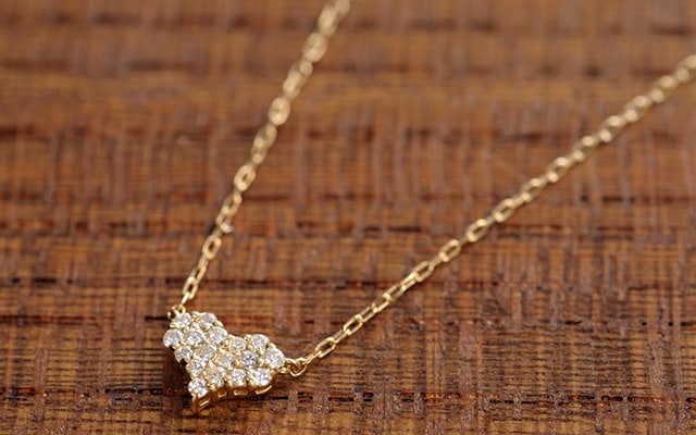 K18 diamond necklace K18 ダイヤモンド　ネックレス pave heart