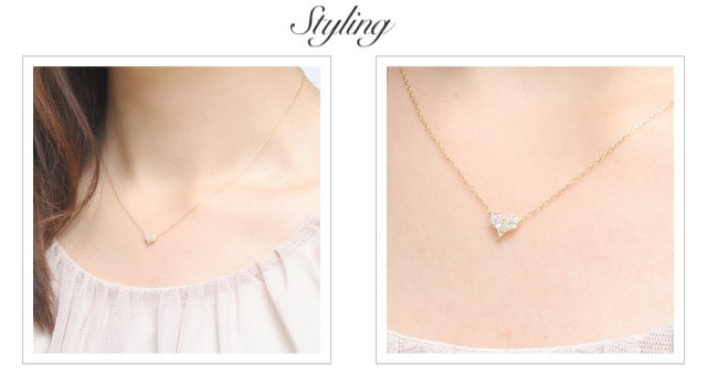 K18 diamond necklace K18 ダイヤモンド　ネックレス pave heart