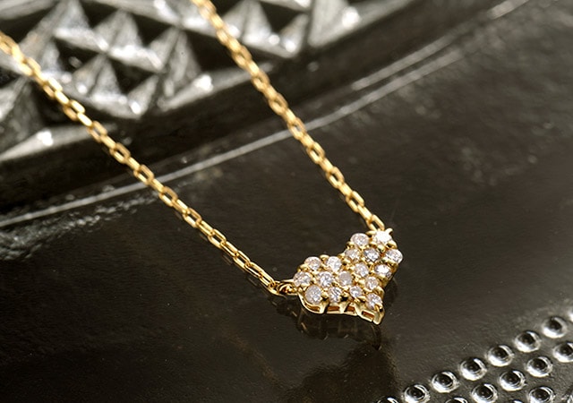 K18 diamond necklace K18 ダイヤモンド　ネックレス pave heart