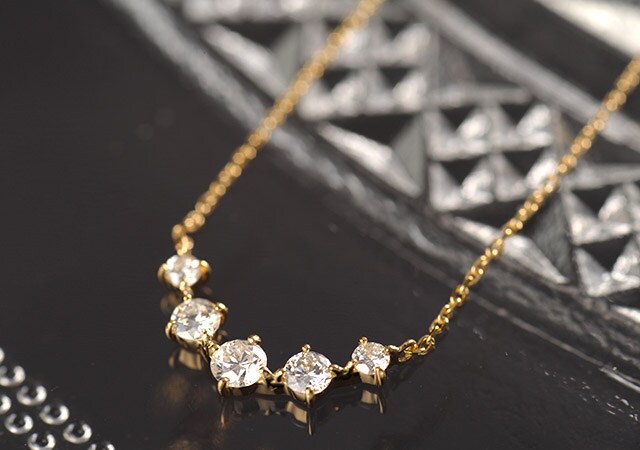 K18 diamond necklace K18 ダイヤモンド　ネックレス emotion