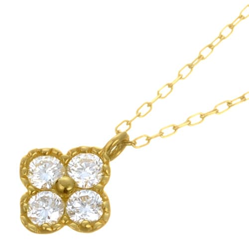 K18 diamond necklace K18 ダイヤモンド　ネックレス classical clover