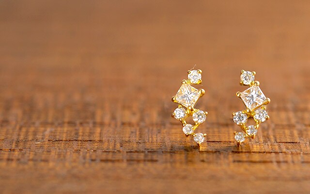 K18 diamond ring K18 ダイヤモンド ピアス ornament