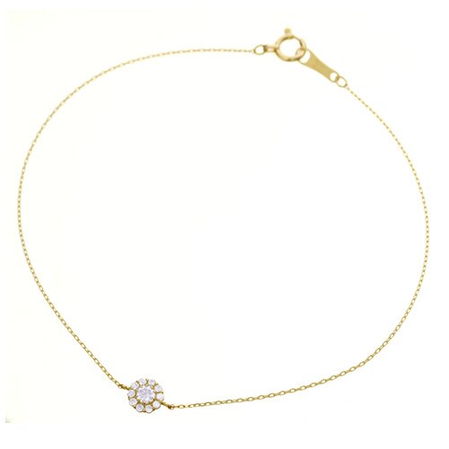 K18 diamond bracelet floral