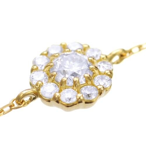 K18 diamond bracelet floral