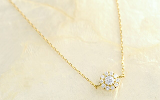 K18 diamond bracelet floral