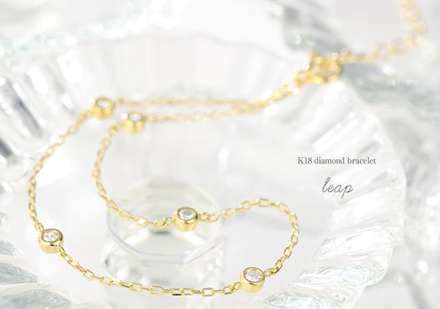 K18 diamond bracelet leap