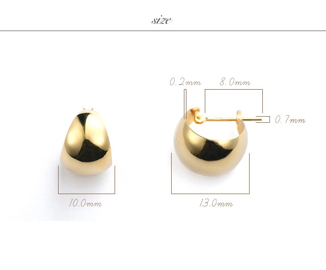 K18ピアス Moon-shape