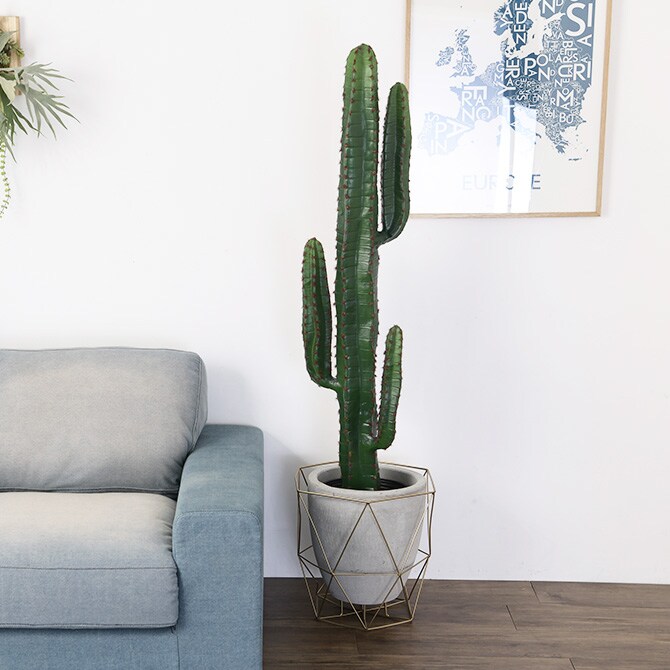 Brown. ブラウン フェイクグリーン 柱サボテン ポット 147cm 観葉植物 フェイクグリーン イミテーションフラワー 造花 ディスプレイ ボタニカル 植物 多肉植物 インテリア おしゃれ