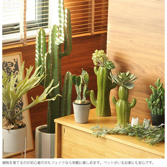 Brown. ブラウン フェイクグリーン ウチワサボテン ポット 31 観葉植物 フェイクグリーン イミテーションフラワー 造花 ディスプレイ ボタニカル 植物 多肉植物 インテリア おしゃれ