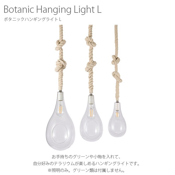 ボタニックハンギングライト L ペンダントライト ハンギングライト テラリウム LEDライト LED オブジェライト インテリア 植物 グリーン おしゃれ