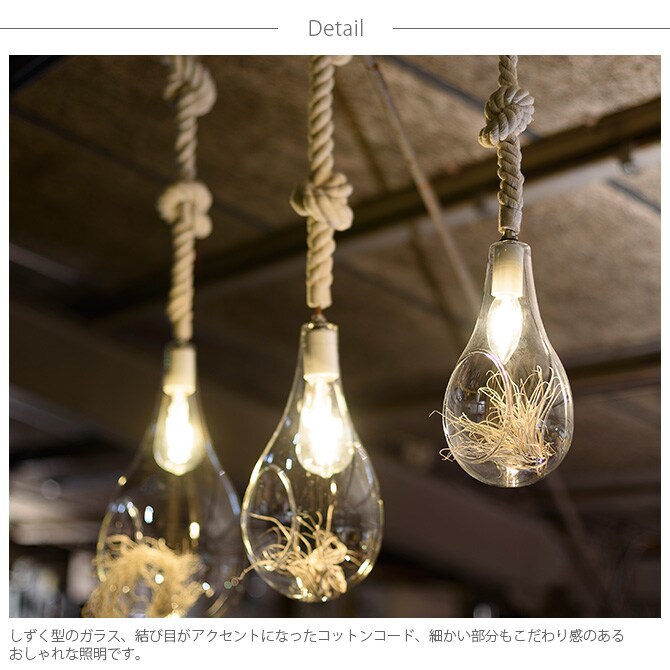 ボタニックハンギングライト L ペンダントライト ハンギングライト テラリウム LEDライト LED オブジェライト インテリア 植物 グリーン おしゃれ