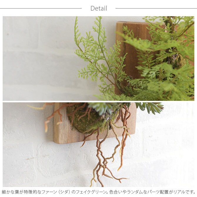 Brown. ブラウン フェイクグリーン ファーン ウォールハンギング アカシア 20 フェイクグリーン 壁掛け ハンギング おしゃれ 壁 グリーン インテリア 造花 植物 ペット