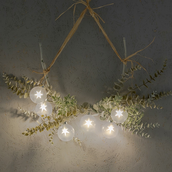 SPARKLE スパークル ストリングライト+フェイクグリーン スワッグ STAR ユーカリ