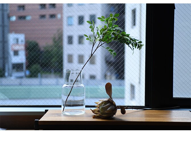 Horn Please ホーン プリーズ リューズガラス フラワーベース ネック フラワーベース 花瓶 ガラス シンプル おしゃれ 透明 グラス ベース 北欧 水差し