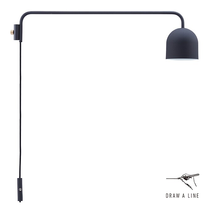 DRAW A LINE ドローアライン 009 ランプ C 単品パーツ 縦専用 つっぱり棒 突っ張り棒 伸縮 おしゃれ 黒 北欧 インダストリアル アイアン ツヤ消し インテリア