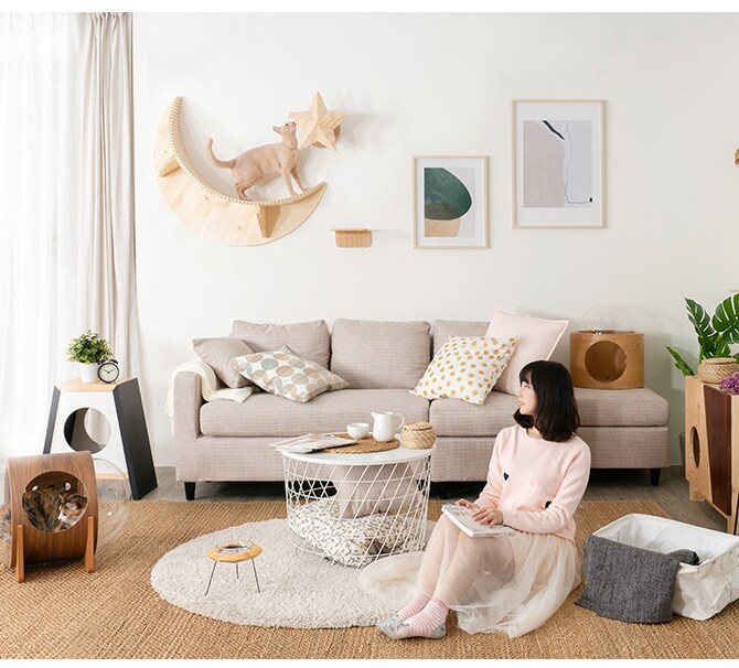 MYZOO マイズー Twinkle Star キャットステップ 爪とぎ 猫 キャットステップ キャットウォーク 壁付け 壁掛け 爪とぎ 星 シンプル MY ZOO 北欧