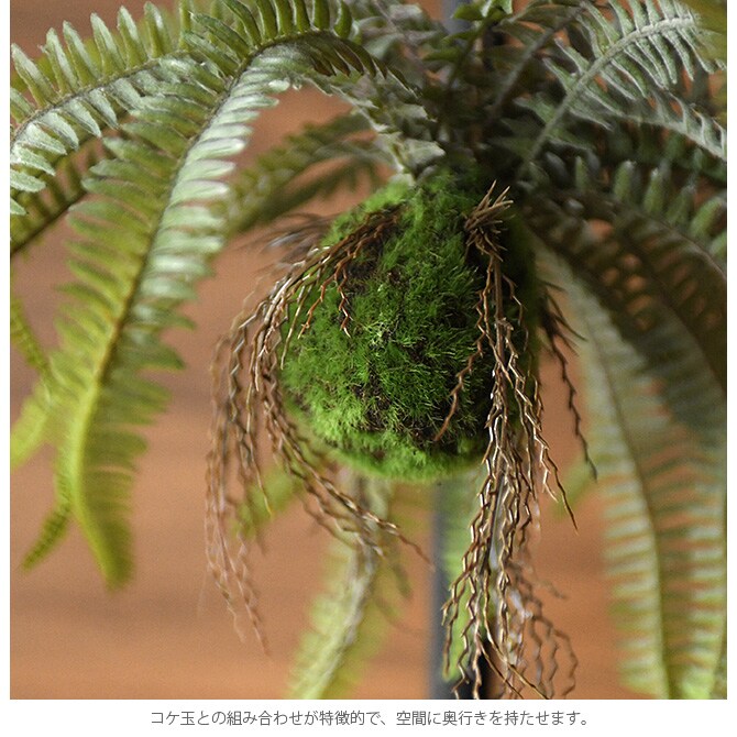 Brown. ブラウン フェイクグリーン ボストンファーン ハンギングボール 30