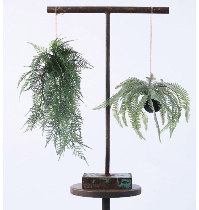 Brown. ブラウン フェイクグリーン ボストンファーン ハンギングボール 30