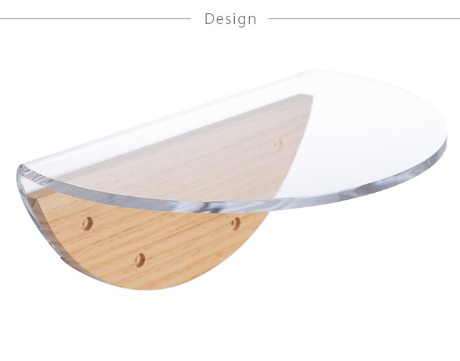 MYZOO マイズー Round Lack ラウンドラック クリア 猫 キャットステップ キャットウォーク 壁付け 壁掛け 透明 シンプル 丸形 円形 北欧