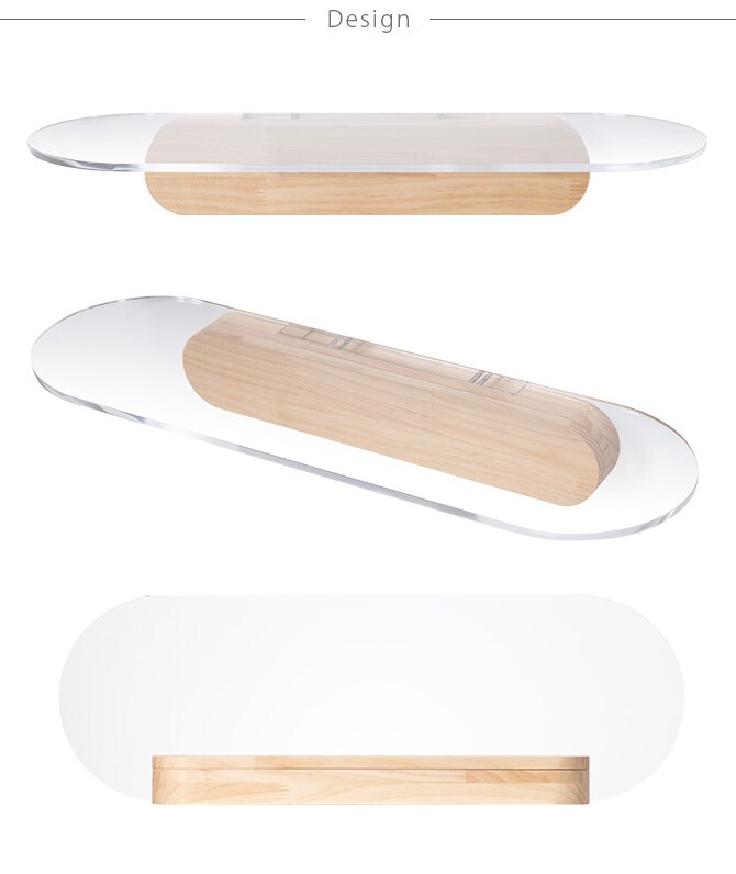 MYZOO マイズー OBLONG 透明キャットステップ 60cm 猫用 キャットステップ キャットウォーク 壁付け 壁掛け クリア アクリル 猫用家具 キャットタワー 北欧