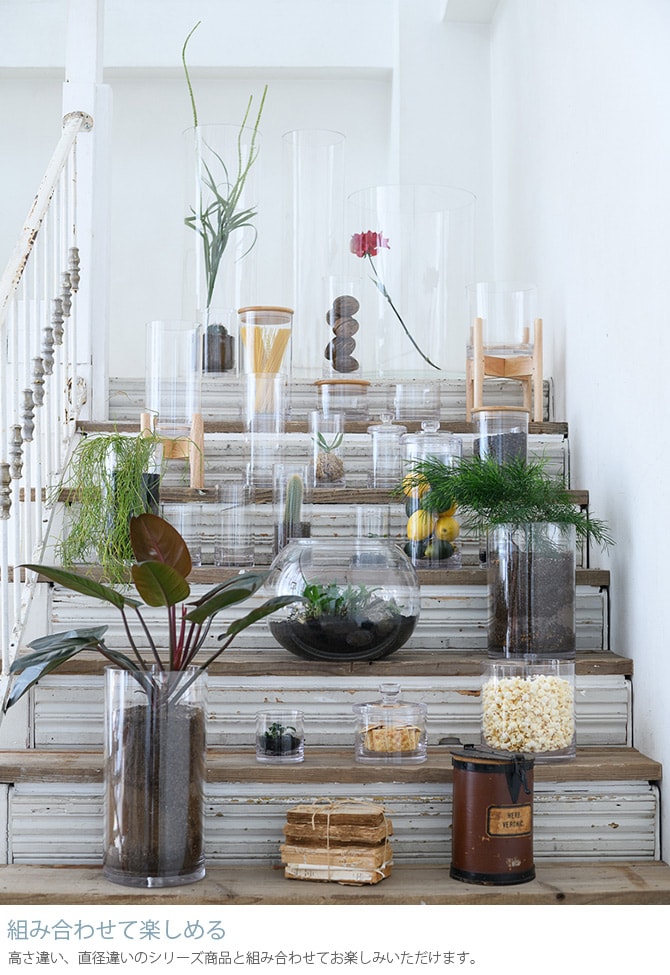 FOYER ホワイエ PVシリンダー 直径12cm×高さ10cm