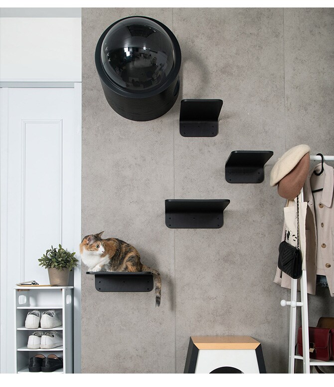 MYZOO マイズー Lack M キャットステップ ラック M 2枚セット 猫 キャットステップ キャットウォーク 壁付け 壁掛け ブラック シンプル MY ZOO 北欧
