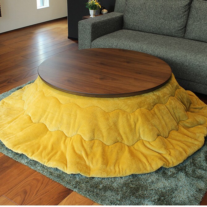 薄かけこたつ布団 リバーシブル円形