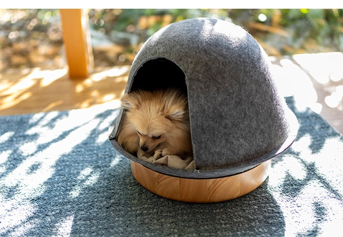 Fumi フミ ペットの家 猫用 犬用 ペットベッド ベッド ハウス 屋根付き 猫ハウス 猫ベッド おしゃれ