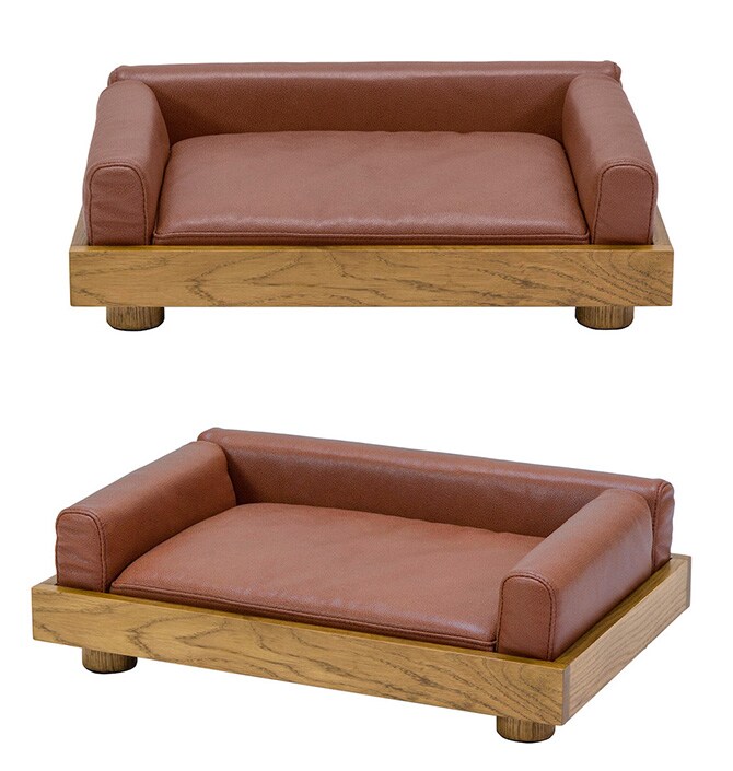 Fumi フミ ペットのベッド Sサイズ  犬用 猫用 ペットベッド ベッド 洗える ペットソファ レザー調 レザー風 革風  