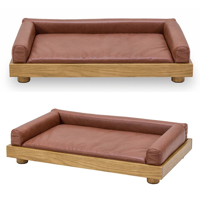 Fumi フミ ペットのベッド Mサイズ  犬用 猫用 ペットベッド ベッド 洗える ペットソファ レザー調 レザー風 革風  