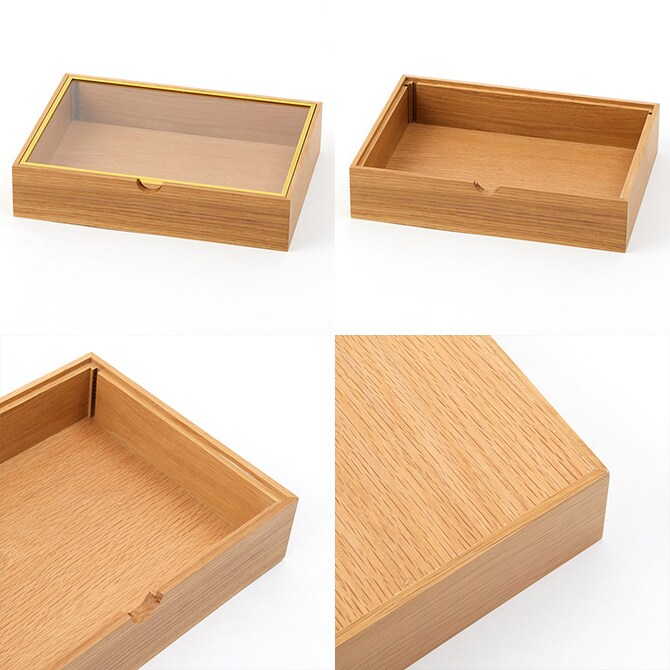 Horn Please ホーン プリーズ OAK WOOD コレクションBOX L  コレクションケース 木製 ガラス ジュエリー収納 ボックス おしゃれ 北欧 オーク インテリア 家具  