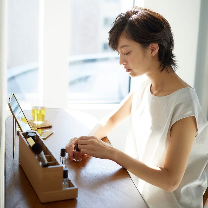 Horn Please ホーン プリーズ OAK WOOD パーテーションBOX  収納ボックス 小物入れ 木製 卓上 おしゃれ デスク 北欧 スタッキング メガネスタンド ペンスタンド  