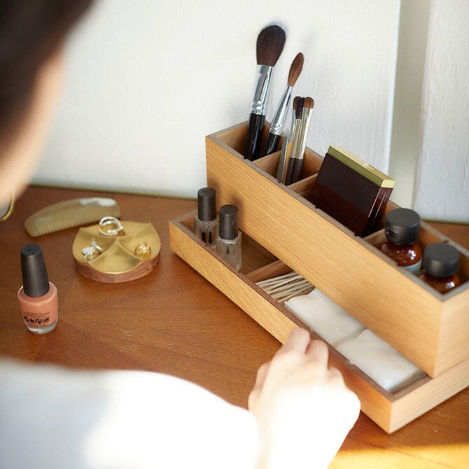 Horn Please ホーン プリーズ OAK WOOD パーテーション ケーブルBOX  ケーブルボックス 収納 木製 おしゃれ 北欧 卓上 スタッキング オーク インテリア 家具  