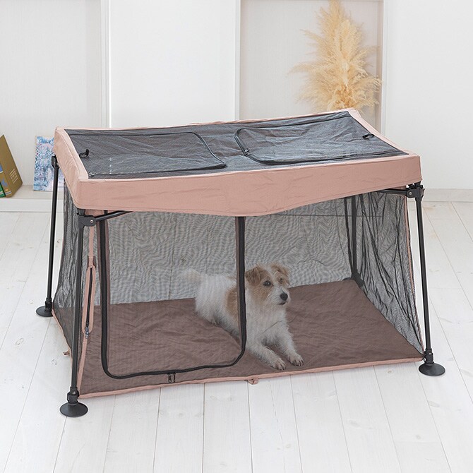 PET SELECT ペットセレクト たためて洗えるペットサークル スリム  犬 サークル ケージ ハウス メッシュ 軽量 丈夫 小型犬 超小型犬 簡単設置  