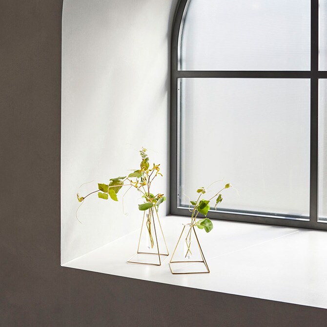 Horn Please ホーン プリーズ BRASS フラワースタンド W/GLASS L 