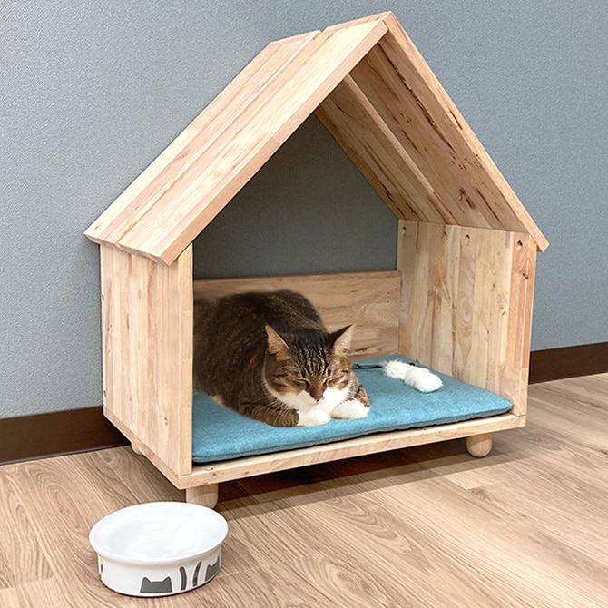 NATURAL SIGNATURE ナチュラルシグネチャー Cut-hus キャトハス ペットハウス 猫 猫用 ペット 犬 ハウス ベッド 小屋 自然にやさしい 木