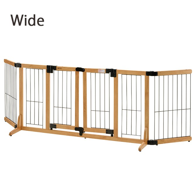 Richell リッチェル 木製おくだけスイングペットゲート ワイド  犬 犬用 ペット 超小型犬 小型犬 ペットゲート 侵入防止扉 ペットフェンス ドッグゲート  