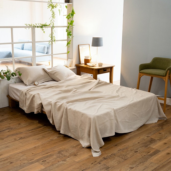 Fab the Home ファブザホーム ピローケース Ｍ ファインリネン ワンウォッシュ 