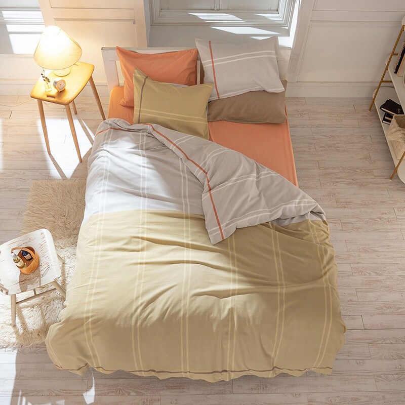 Fab the Home ファブザホーム ピローケース L Lina リーナ 枕カバー ピローケース ピロケース 綿100 ストライプ 柄 コットン シングル シンプル ナチュラル