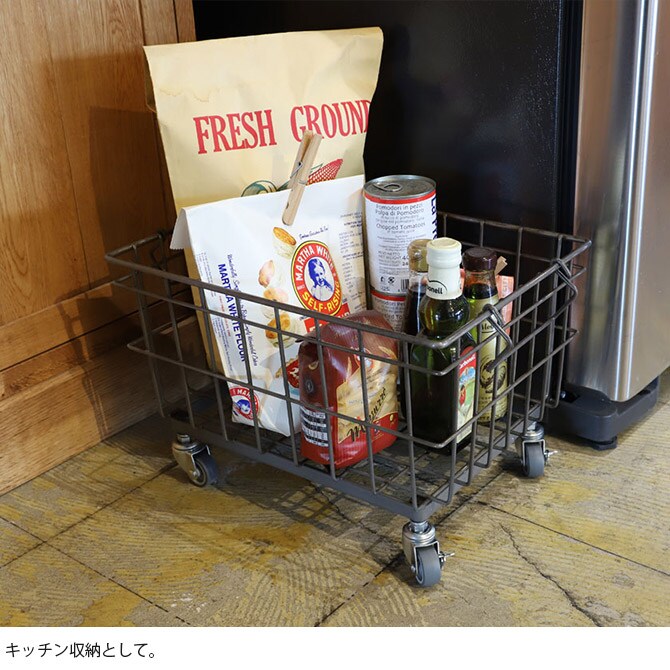 COLLEND コレンド ワイヤーバスケットトロリー 15L 