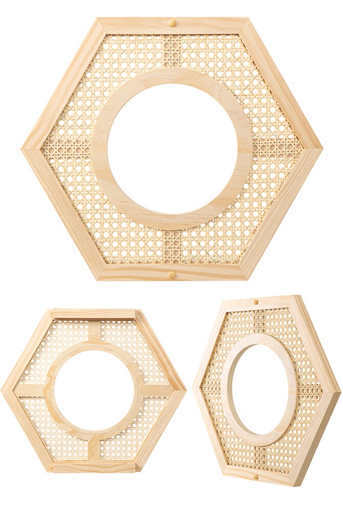 MYZOO マイズー Busy Cat専用 COVER RATTAN カバーラタン 猫 ハウス スツール 六角 ラタン 藤細工 おしゃれ 和 カバー プレート