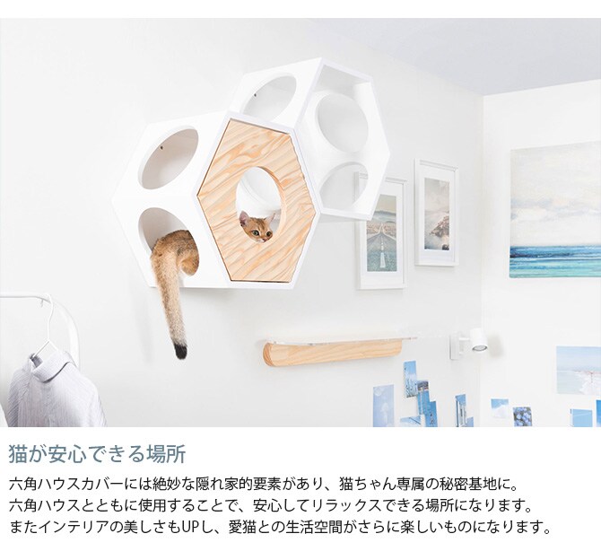 MYZOO マイズー Busy Cat専用 COVER WAVE カバーウェーブ 猫 ハウス スツール 六角 ウェーブ 波 おしゃれ 木製 カバー プレート