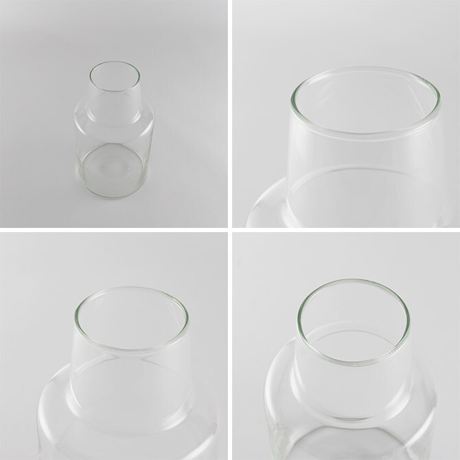 shesay シセイ 枝ものが活けやすい リューズガラス フラワーベース ロケート S 