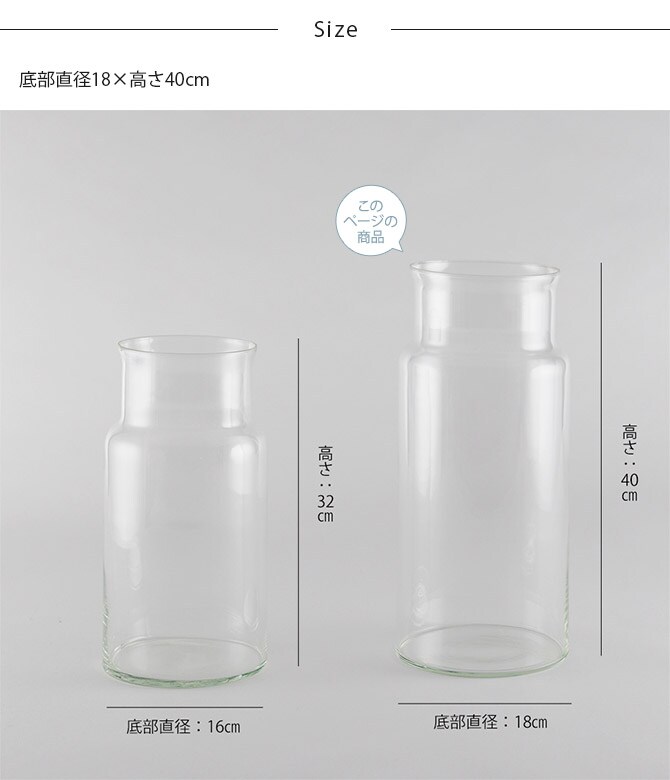 shesay シセイ 枝ものが活けやすい リューズガラス フラワーベース ネック L 