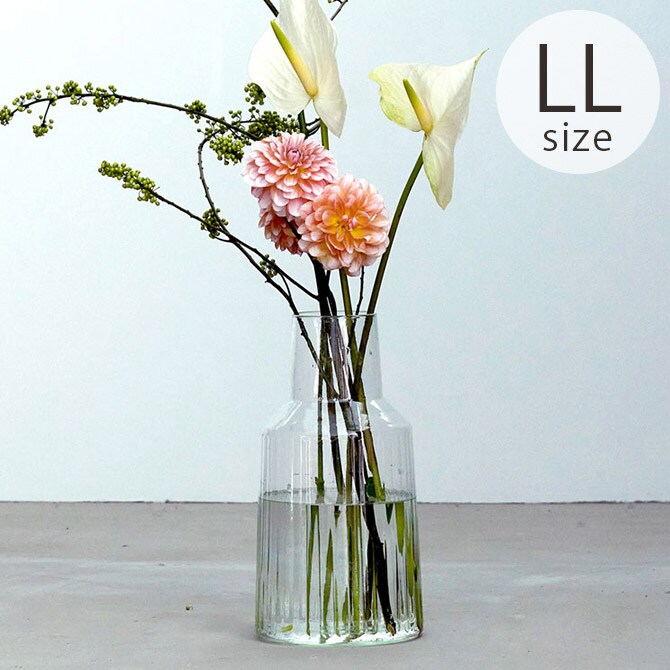 shesay シセイ 枝ものから切り花まで活けられる リューズガラス フラワーベース LL